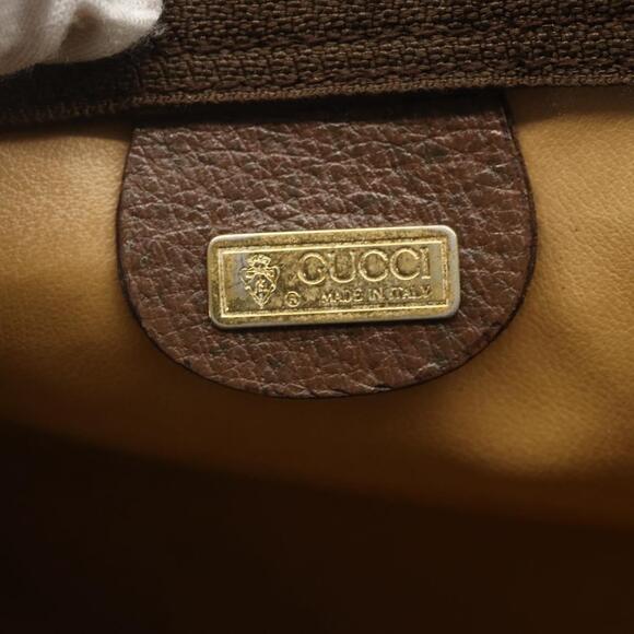GUCCI GG Supreme Clutch Bag PVC Beige 014 115 6063 Auth 151482
